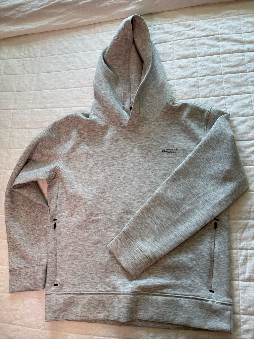 YPB neoKnit Light Grey Pullover Hooded Sweatshirt - Picture 7 of 7